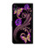 iPhone XR Crystal 3D Shockproof Protective Leather Phone Case - Purple Flower Butterfly