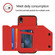 iPhone XR Skin Feel PU + TPU + PC Back Cover Shockproof Case with Card Slots & Holder & Photo Frame - Red
