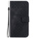 iPhone XR 7-shaped Embossed Leather Phone Case - Black