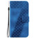 iPhone XR 7-shaped Embossed Leather Phone Case - Blue