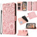 iPhone XR Skin Feel Embossed Sunflower Horizontal Flip Leather Case with Holder & Card Slots & Wallet & Lanyard - Rose gold
