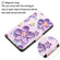 iPhone XR Colored Drawing Leather Phone Case - Purple Flower