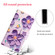 iPhone XR Colored Drawing Leather Phone Case - Purple Flower