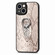 iPhone XR Snakeskin Leather Back Cover Ring  Phone Case - Gray