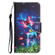 iPhone XR Colored Drawing Leather Phone Case - Bottle Butterfly