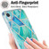 iPhone XR 3D Electroplating Marble Pattern TPU Protective Case - Green Blue