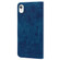 iPhone XR Cartoon Sakura Cat Embossed Leather Case - Royal Blue