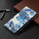 iPhone XR Colored Drawing Pattern Invisible Magnetic Horizontal Flip PU Leather Case with Holder & Card Slots & Wallet - Blue Leaves
