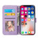 iPhone XR Embossed Striped Magnetic Buckle PU + TPU Horizontal Flip Leather Case with Holder & Card Slot & Wallet & Photo Frame & Sling - Purple