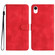 iPhone XR Heart Pattern Skin Feel Leather Phone Case - Red