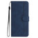 iPhone XR Heart Pattern Skin Feel Leather Phone Case - Royal Blue