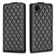 iPhone XR Diamond Lattice Vertical Flip Leather Phone Case - Black