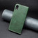 iPhone XR Color Matching Double Sewing Thread Leather Case - Green