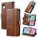 iPhone XR CaseNeo Business Splicing Dual Magnetic Buckle Horizontal Flip PU Leather Case with Holder & Card Slots & Wallet - Brown