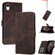 iPhone XR Cubic Skin Feel Flip Leather Phone Case - Brown