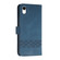 iPhone XR Cubic Skin Feel Flip Leather Phone Case - Blue