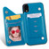 iPhone XR Cat Bee Embossing Pattern Shockproof Protective Case with Card Slots & Photo Frame - Blue