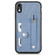 iPhone XR Wristband Kickstand Card Wallet Back Cover Phone Case with Tool Knife - Blue