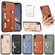 iPhone XR Wristband Kickstand Card Wallet Back Cover Phone Case with Tool Knife - Brown