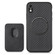 iPhone  XR Carbon Fiber Leather Card Magsafe Magnetic Phone Case - Black