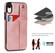 iPhone XR Crazy Horse Texture Shockproof TPU + PU Leather Case with Card Slot & Wrist Strap Holder - Rose Gold