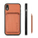 iPhone  XR Carbon Fiber Leather Card Magsafe Magnetic Phone Case - Brown