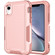 iPhone XR 3 in 1 PC + TPU Shockproof Phone Case - Pink