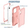 iPhone XR 3 in 1 PC + TPU Shockproof Phone Case - Pink