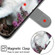 iPhone XR Voltage Colored Drawing Magnetic Clasp Horizontal Flip PU Leather Case with Holder & Card Slots - C08 Flower Bush Big White Cat