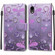 iPhone XR Voltage Colored Drawing Magnetic Clasp Horizontal Flip PU Leather Case with Holder & Card Slots - C16 Water Drop Six Petal Flower