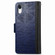 iPhone XR Grid Leather Flip Phone Case - Blue