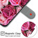 iPhone XR Voltage Colored Drawing Magnetic Clasp Horizontal Flip PU Leather Case with Holder & Card Slots - C17 Green Leaf Pink Rose