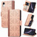 iPhone XR Grid Leather Flip Phone Case - Apricot