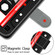 iPhone XR Voltage Colored Drawing Magnetic Clasp Horizontal Flip PU Leather Case with Holder & Card Slots - C10 Black Red Tape