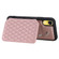 iPhone XR Grid Texture Card Bag Phone Case with Lanyard - Rose Gold