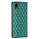 iPhone XR Diamond Lattice Magnetic Leather Flip Phone Case - Green
