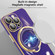 iPhone XR Multifunction Electroplating MagSafe Holder Phone Case - Dark Purple