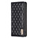 iPhone XR Diamond Lattice Magnetic Leather Flip Phone Case - Black