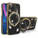 iPhone XR Multifunction Electroplating MagSafe Holder Phone Case - Black