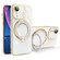 iPhone XR Multifunction Electroplating MagSafe Holder Phone Case - White