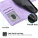iPhone XR Skin-feel Flowers Embossed Wallet Leather Phone Case - Purple