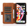 iPhone XR Retro Magnetic Closing Clasp Horizontal Flip Leather Case with Holder & Card Slots & Photo Frame & Wallet - Brown