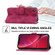 iPhone XR Skin-feel Flowers Embossed Wallet Leather Phone Case - Wine Red