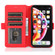 iPhone XR Retro Magnetic Closing Clasp Horizontal Flip Leather Case with Holder & Card Slots & Photo Frame & Wallet - Red