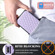 iPhone XR Grid Texture Card Bag Phone Case with Lanyard - Purple