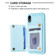 iPhone XR BF26 Wave Pattern Card Bag Holder Phone Case - Blue
