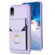 iPhone XR BF29 Organ Card Bag Ring Holder Phone Case - Purple
