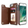 iPhone XS Max Retro PU Leather Case Multi Card Holders Phone Cases  - Brown