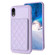 iPhone XR BF25 Square Plaid Card Bag Holder Phone Case - Purple