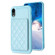 iPhone XR BF25 Square Plaid Card Bag Holder Phone Case - Blue